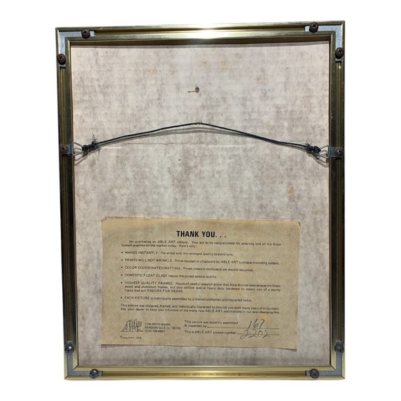 Vintage Framed Under Glass Original Artwork By Chaplan - Picture 3 of 3